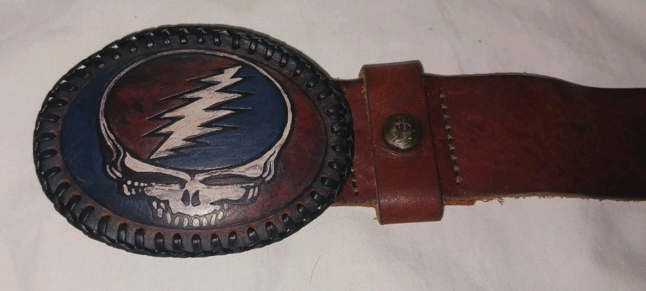 05' Trunk LTD STEAL YOUR FACE Grateful Dead Belt Buckle 37/500 Handmade In Italy