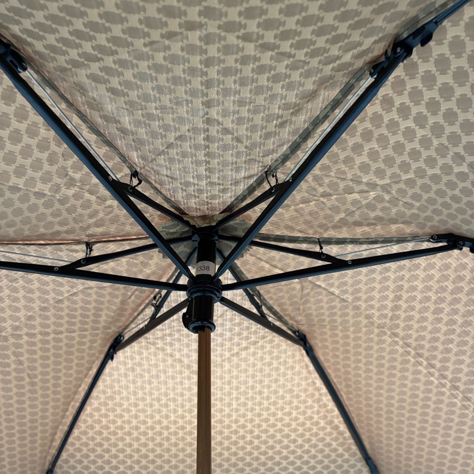 Celine Triomphe Folding Umbrella - Used Handle/Strap Scratches Polyester