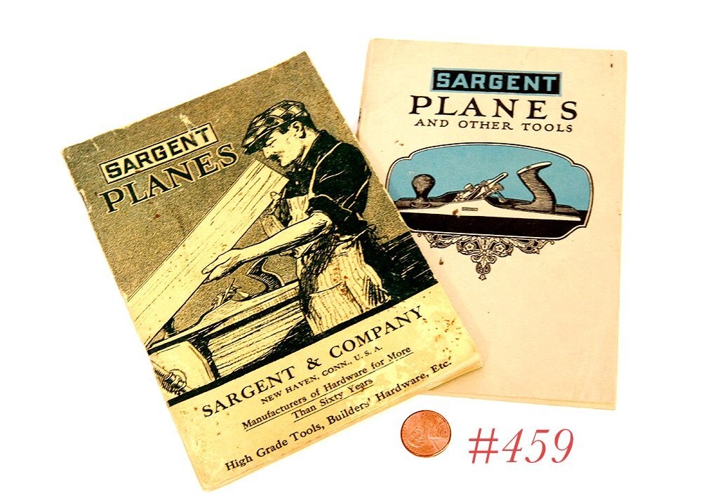 nice shape two ORIGINAL SARGENT TOOLS PLANE catalogs parts lists