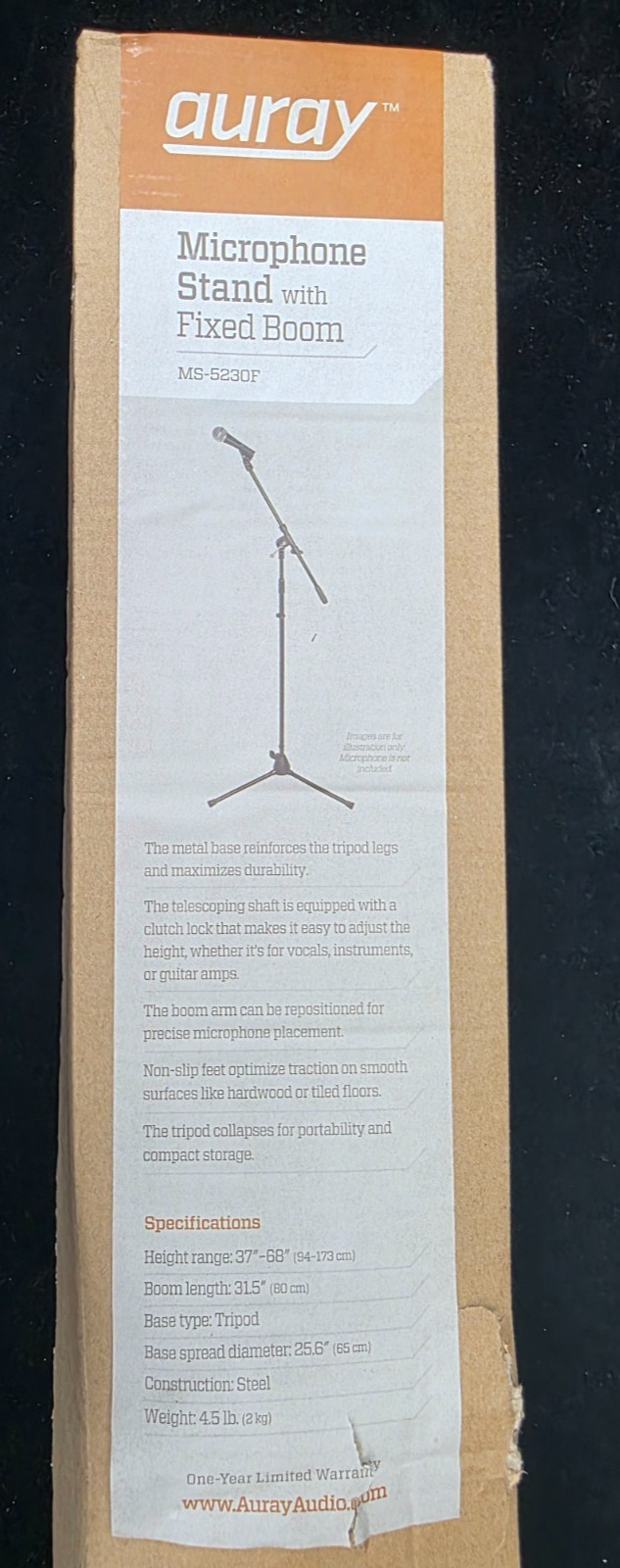 Auray MS-5230F Tripod Microphone Stand