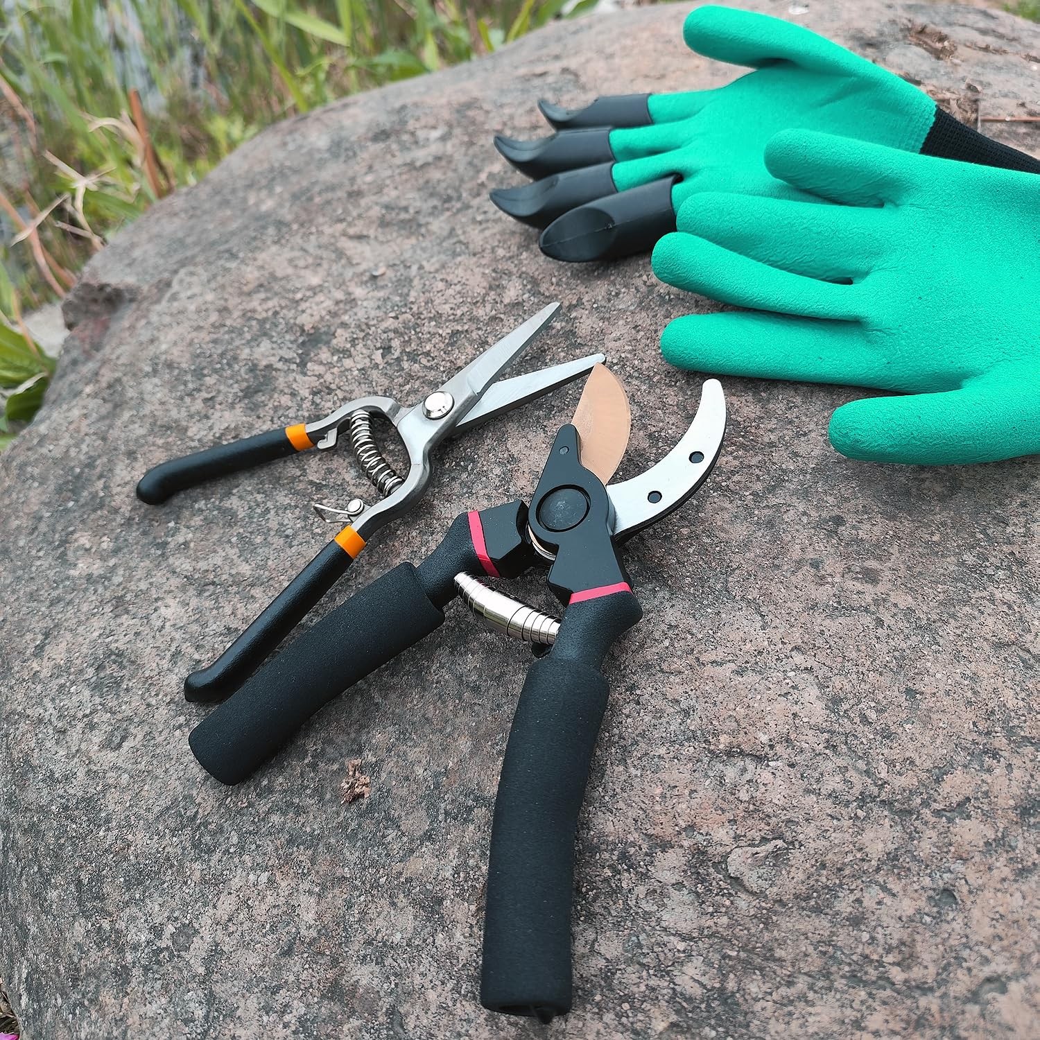 2Pack Pruning Shears, Garden 8 inches (length only), Black