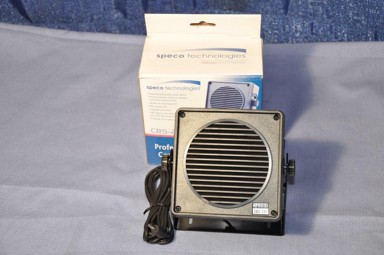 Speco CBS-240 Professional Marine Communications Extension Speaker 3.5mm plug