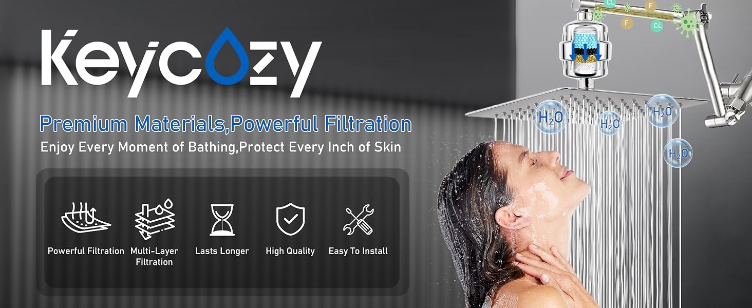 High Output Revitalizing Shower Filter, Shower Filter for Hard Water Remove