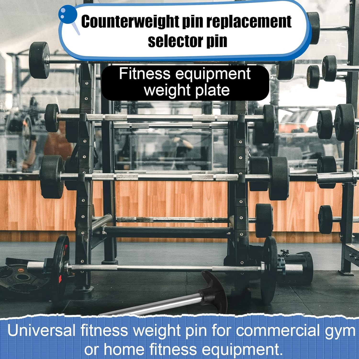 Weight Stack Pin Locking Space Universal Selector Loading Pin for Home Gym Exerc
