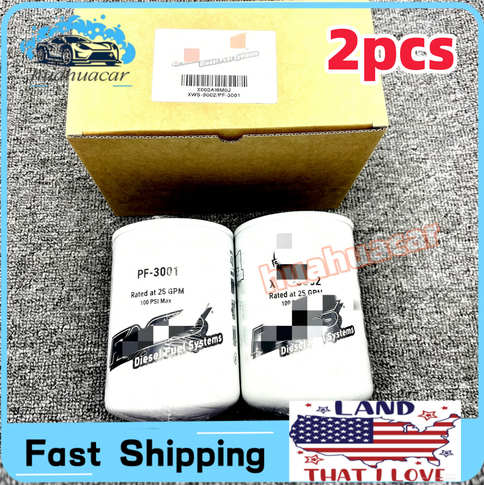 1SET 2PCS FASS Fuel Filter Combo XWS-3002 PF-3001 Titanium Series