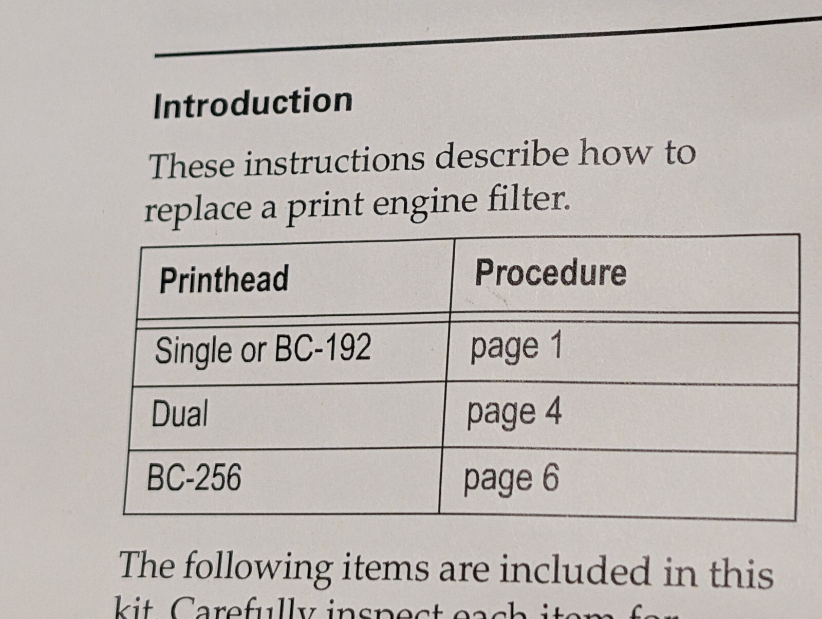 Videojet RP26224 Marsh Hi-Res Printheads Print Engine Filter Replacement Kit