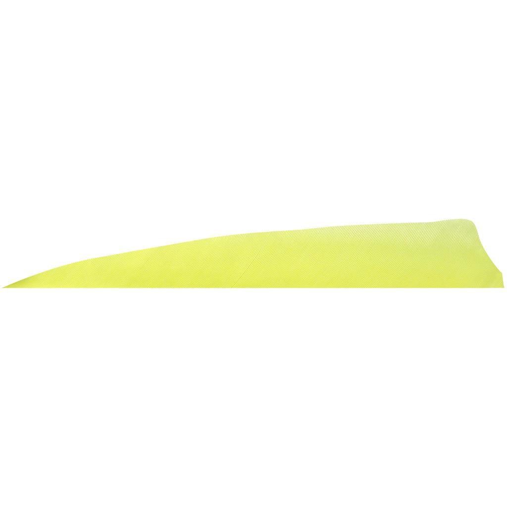 Gateway 4" Shield Cut Feathers Right Wing Flo Yellow 100 Pack