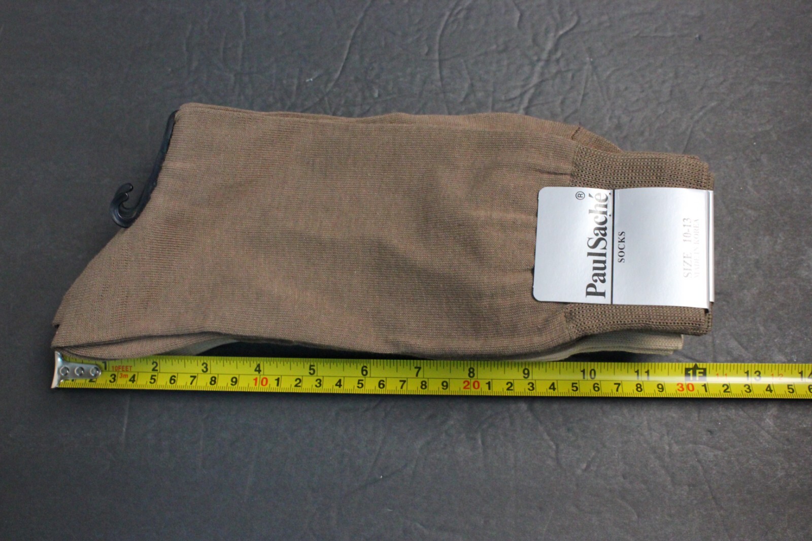 6 PAIRS MEN'S DRESS Work Socks SIZE 10-13 shoe 8-12 COTTON Brown tapue RIB