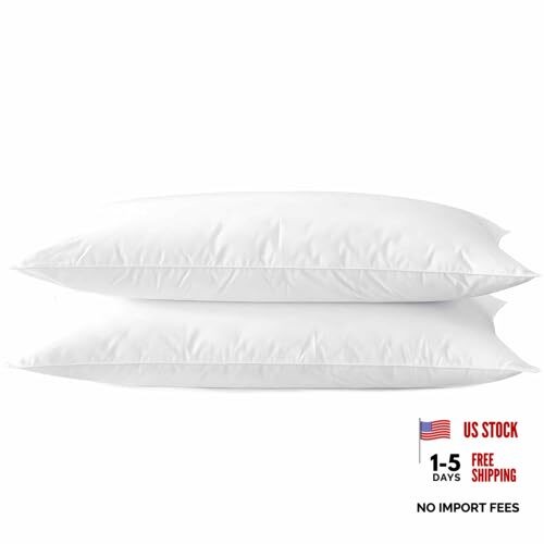 Ultra Thin Flat Soft Bed Pillows Standard Size Set of 2 Pack 2 Pack Standard