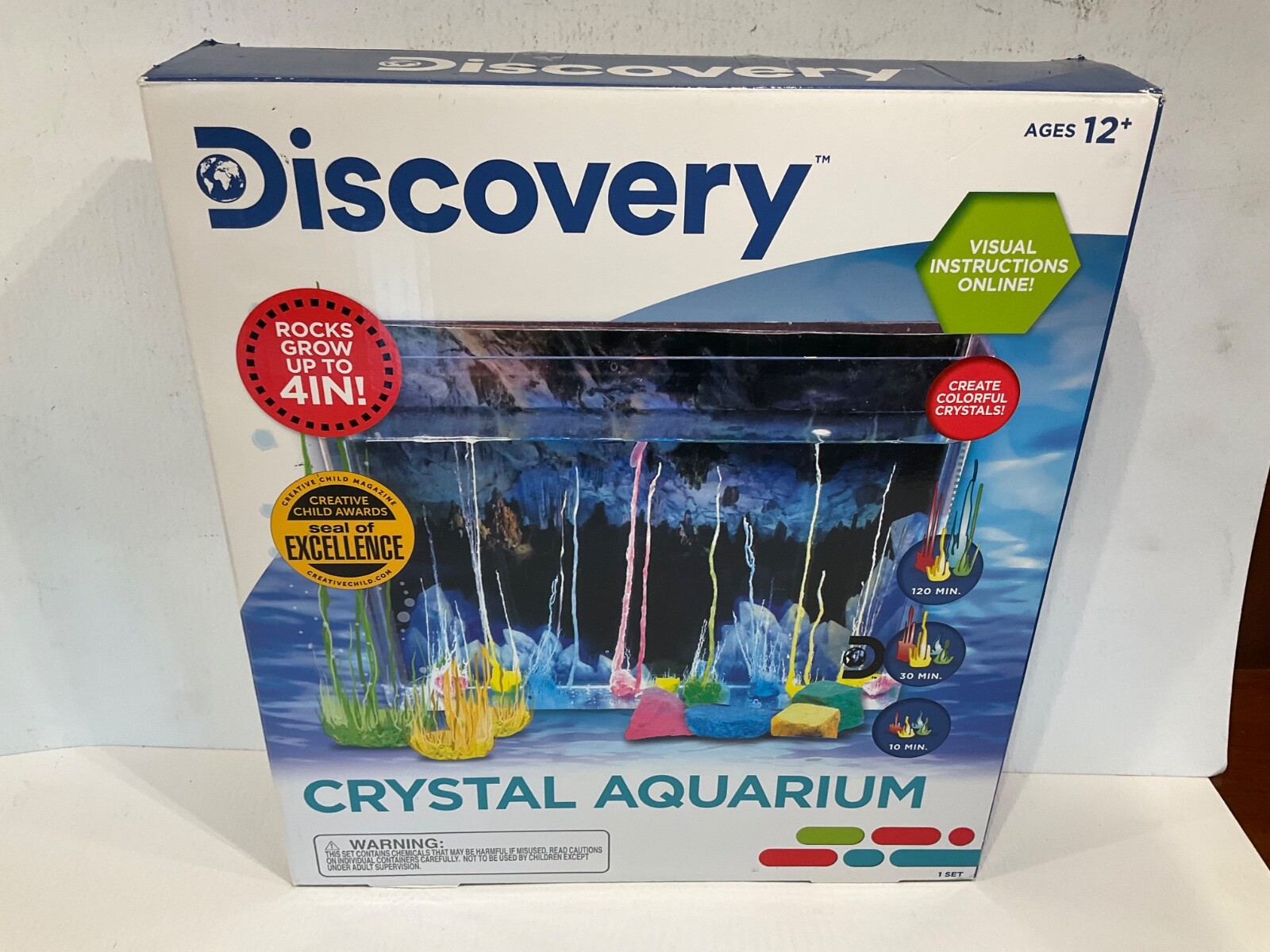 Discovery Crystal Aquarium New In Box Grow Your Own Colorful Crystals Age 12+