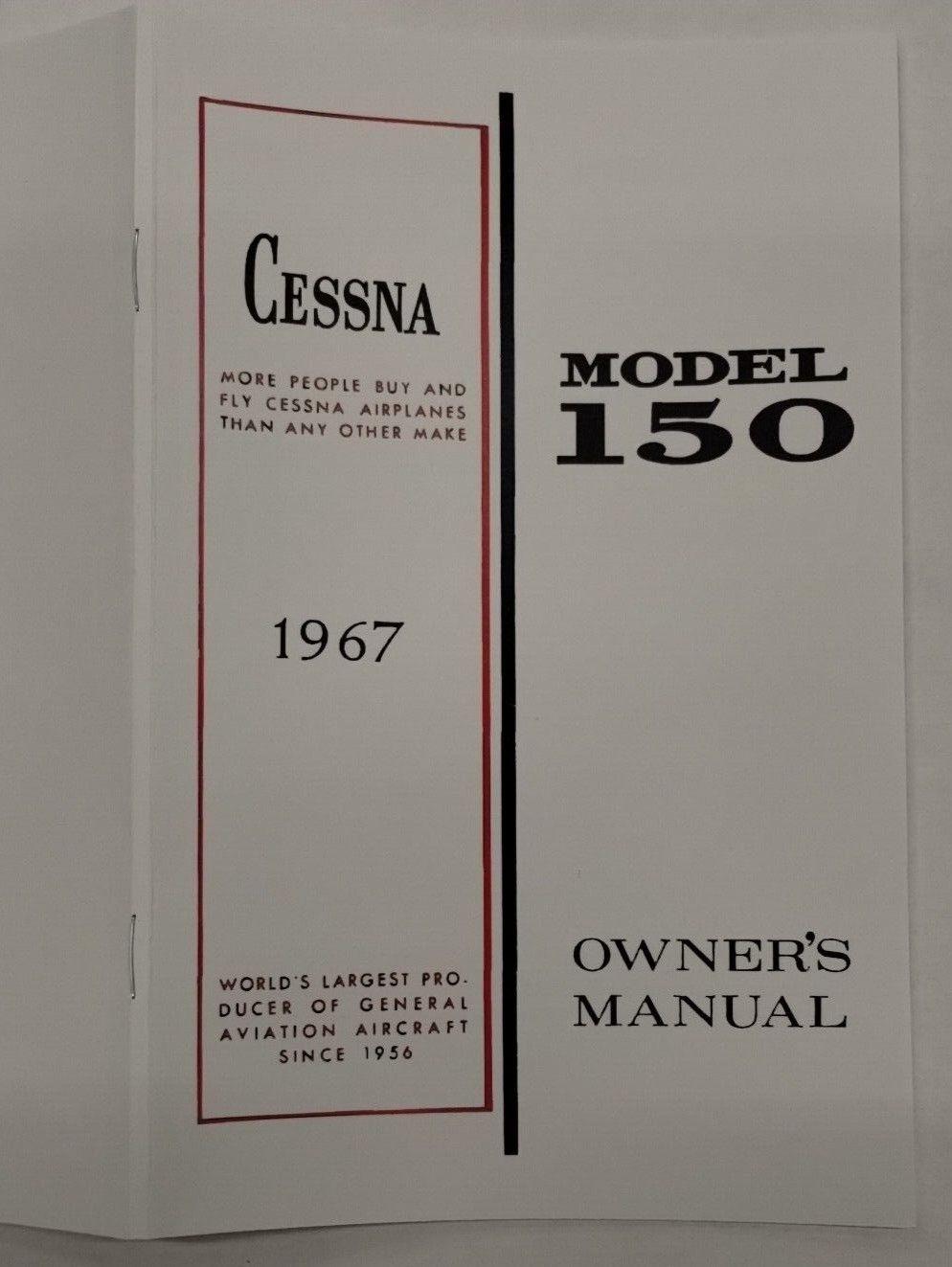 Cessna 1967 Model 150G Owner's Manual-Reproduction