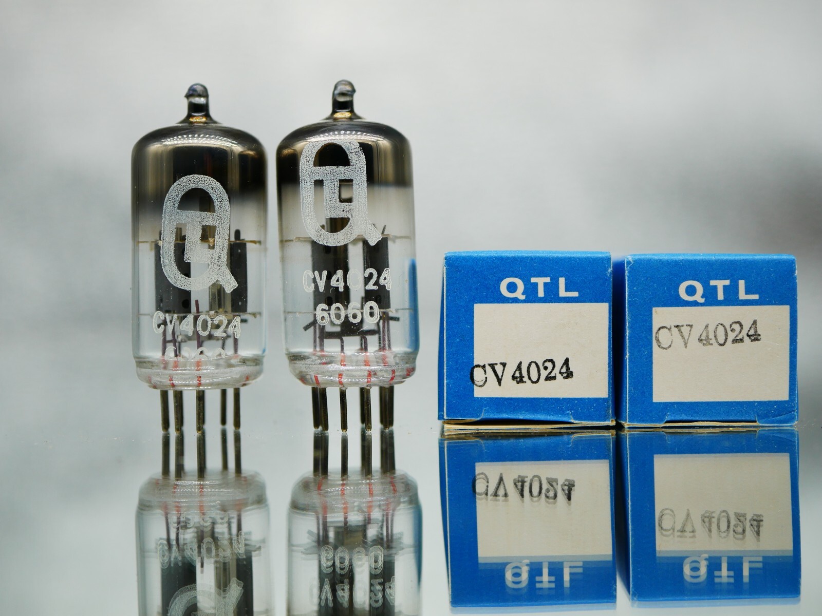 NEW Matched Pair QTL CV4024 ECC81 6201 12AT7WA E81CC HiFi Low Noise Tube