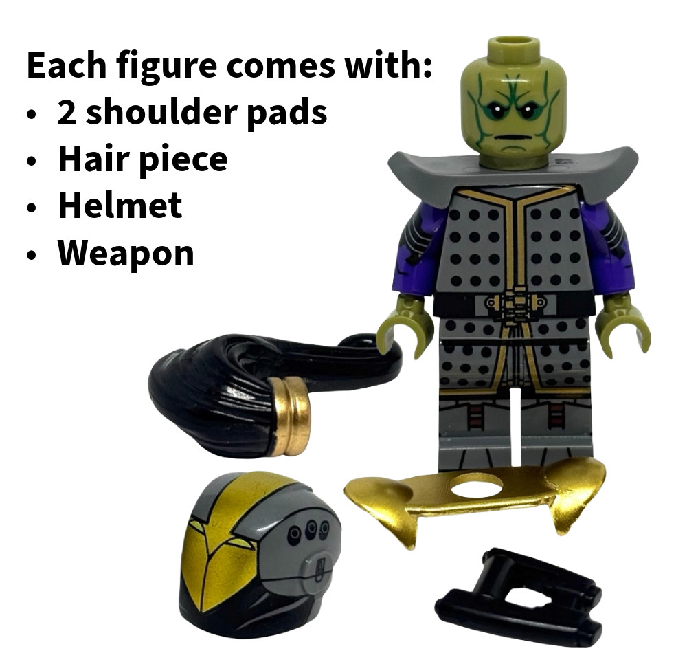 2x custom Black Sun minifigures - Star Wars lego Clone Wars