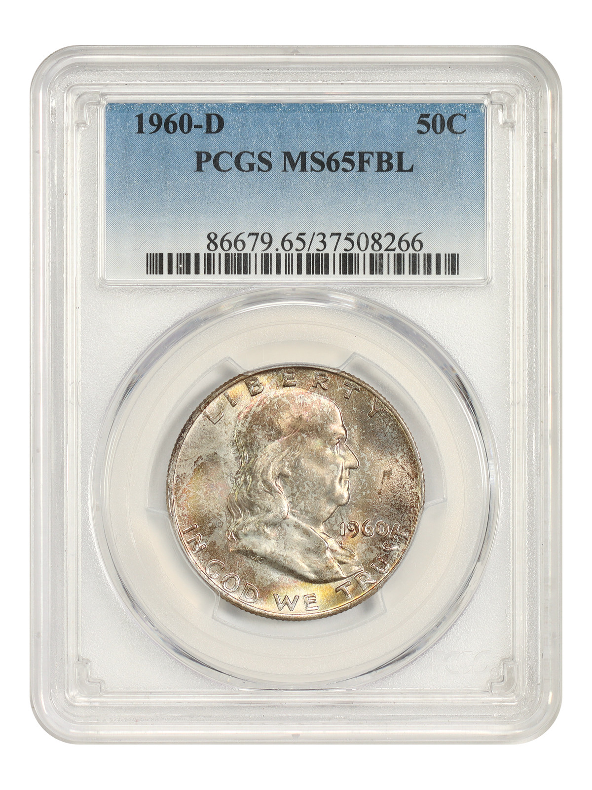 1960-D 50C PCGS MS65FBL - Franklin Half Dollar