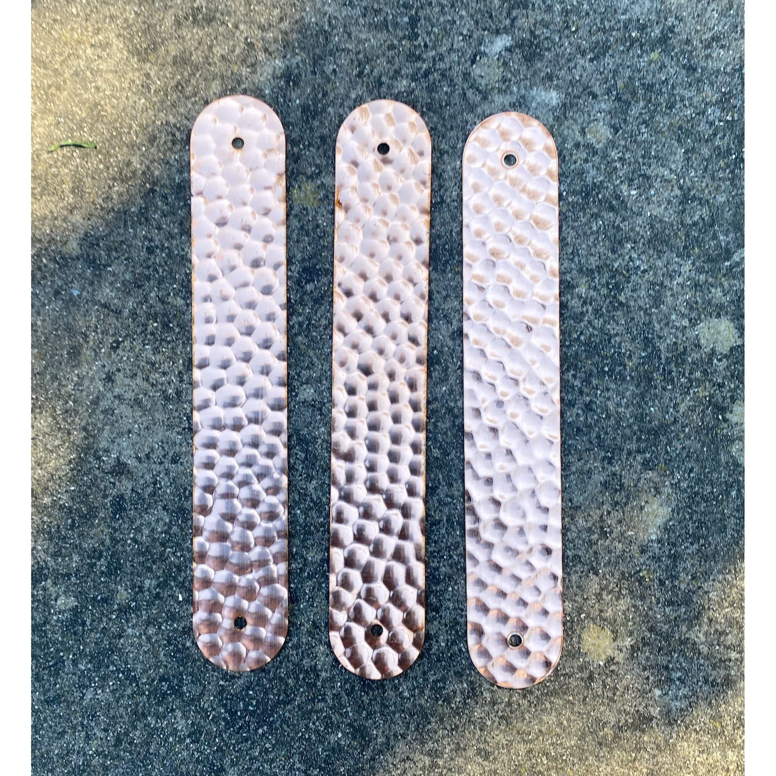 Hammered Copper Bracelet Cuff Blanks, 6"x1" (3 Pack)