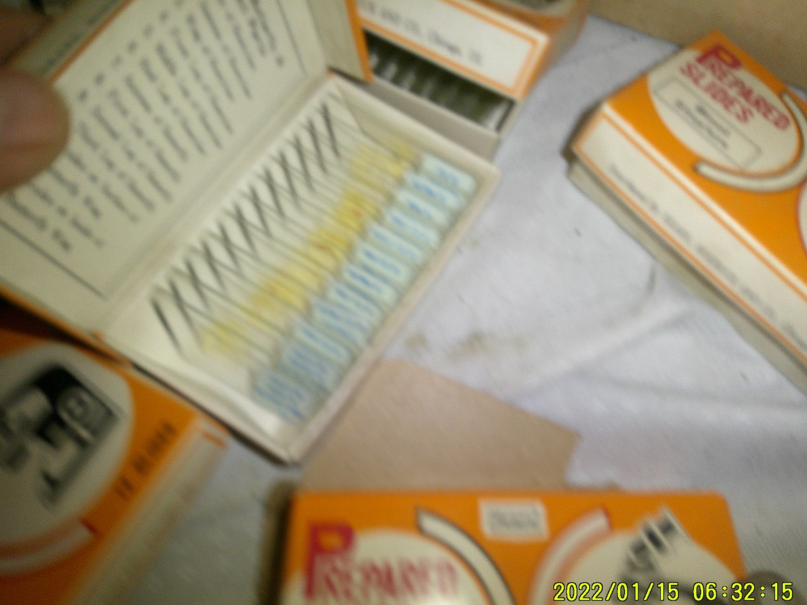 VINTAGE SEAR MICRO-MLAB KIT WITH 5 BOXES PREPARED SLIDES