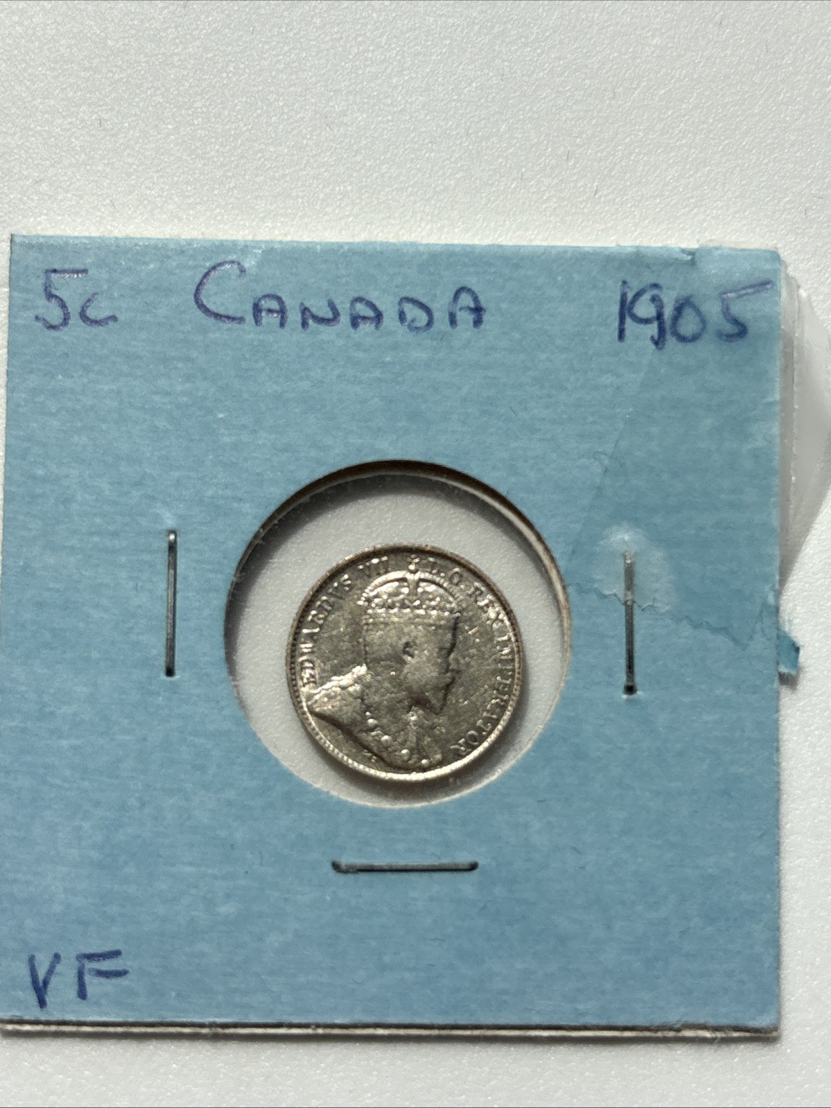 Canada Five 5 cents 1905 Silver coin (0.925) Money 💰 VF