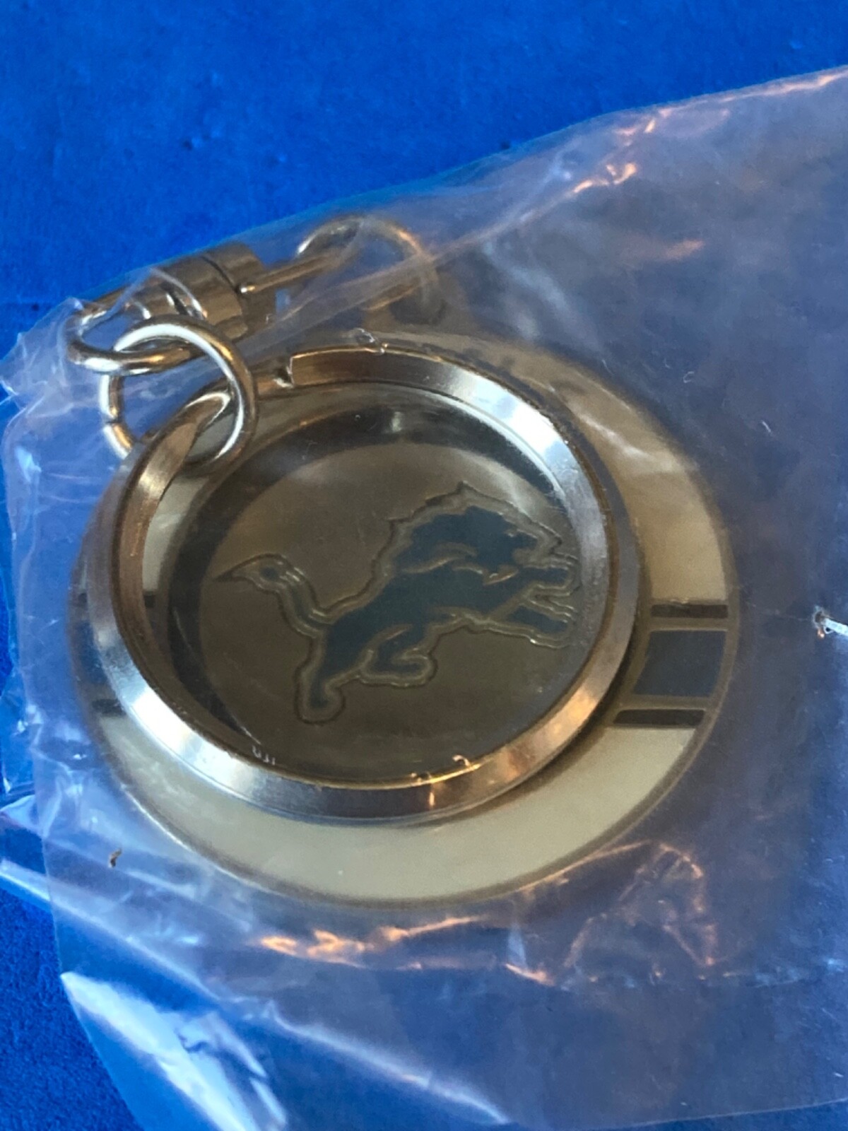 NFL Football keychain Lions Detroit Logo Spinner Key Chain