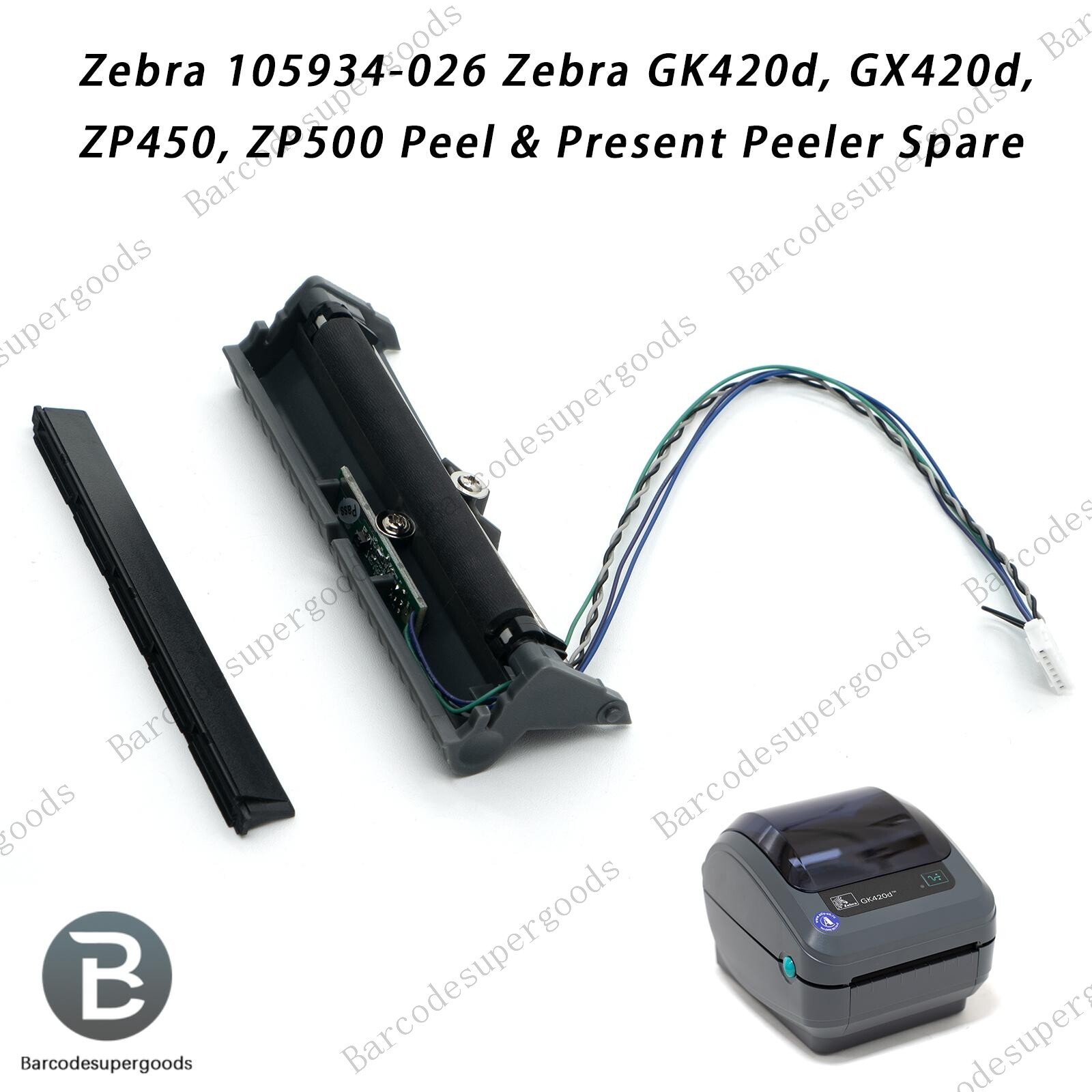 105934-026 Zebra GK420d, GX420d, ZP450 ZP500 Printer & Present Peeler Spare New