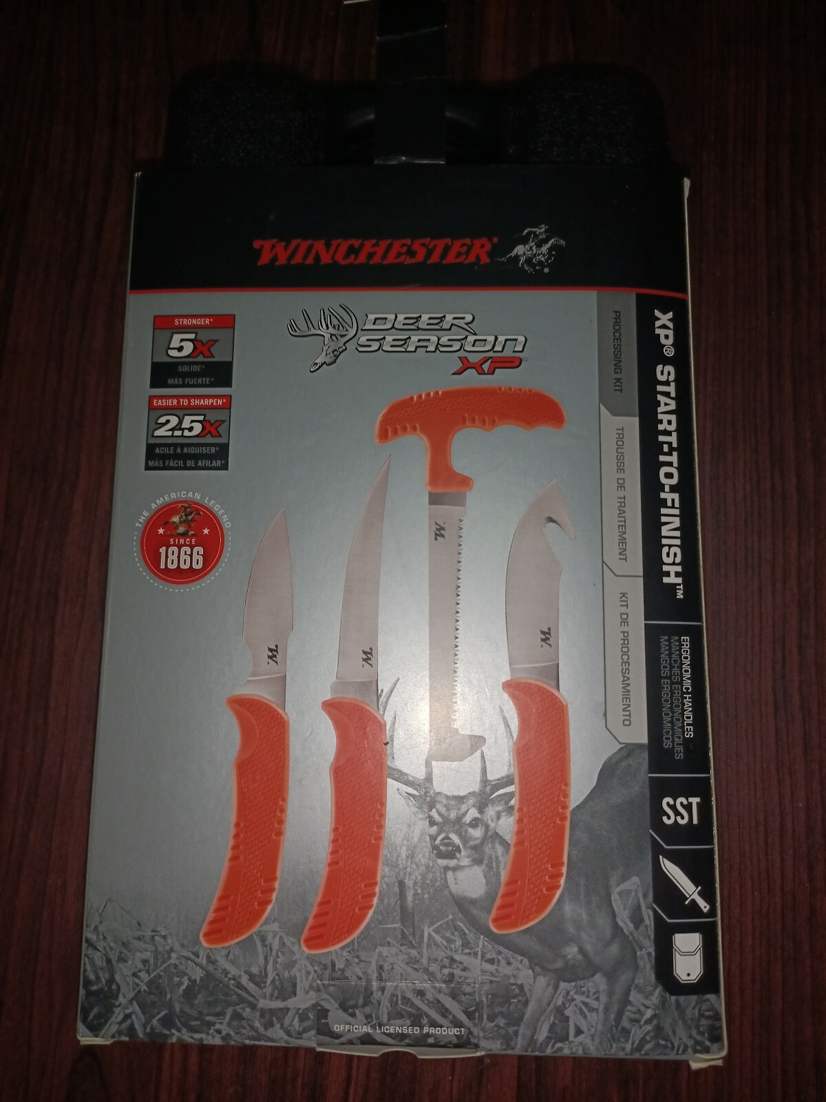 Winchester 5 Pieces XP Start-to-finish processor Knife Set, Full Tang kit 3752