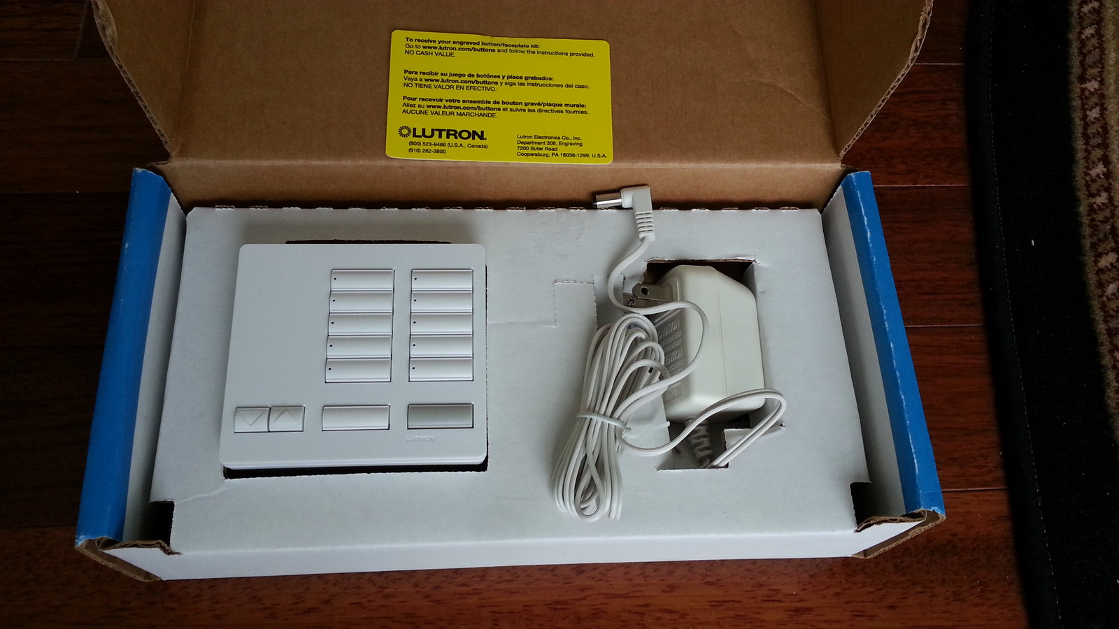 Lutron RR-T10RL-SW Radio Ra2 RadioRA RA Tabletop Keypad - NEW IN BOX