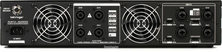 Behringer NX4-6000 6000W 4-channel Power Amplifier