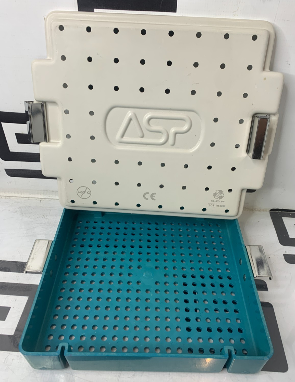 ASP  Sterilization Instrument Lid & Tray Container Case 10 x 10 x 2" WARRANTY
