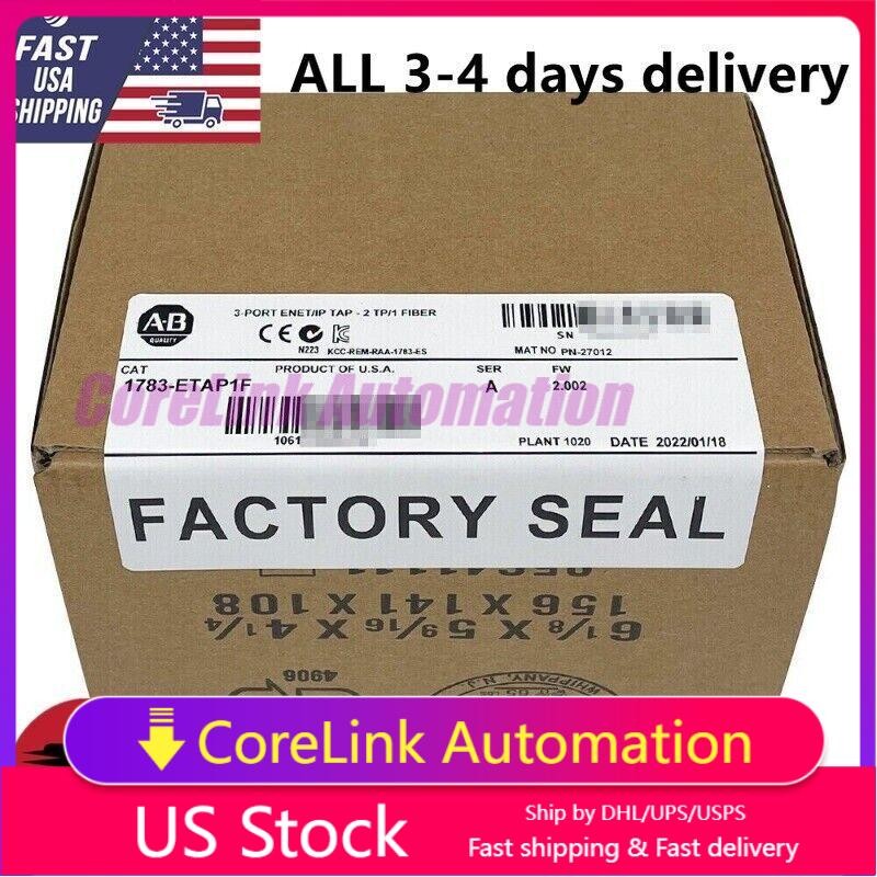 New Factory Sealed Allen-Bradley 1783-ETAP1F SER A 3-Port Ethernet/IP Tap US