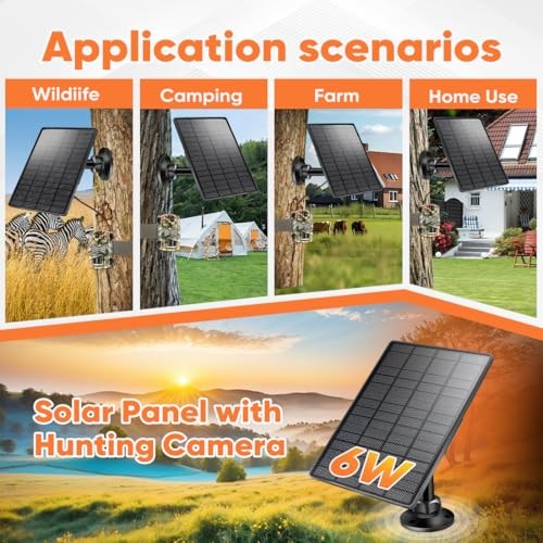 6W Solar Panel for Trail Camera - Solar Kit - 6000mAh - Rechargeable