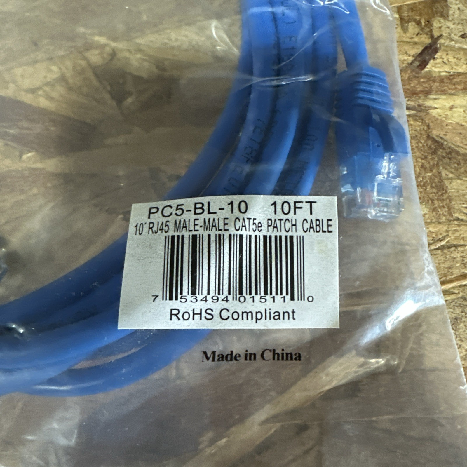 JDI Technologies (PC5-BL-10) Blue 10ft. CAT5e Patch Cable Pack of 12