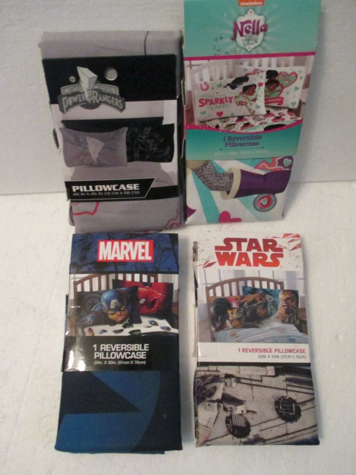 Avengers NELLA STAR WARS POWER RANGER  REVERSIBLE PILLOWCASE