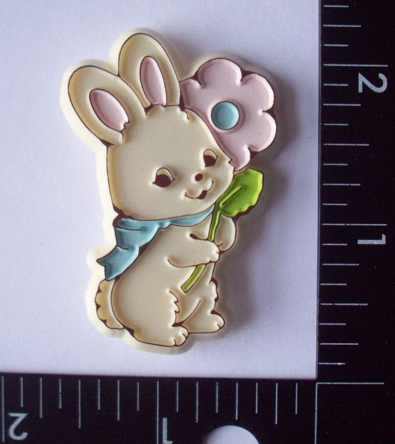 Easter bunny with flower Hallmark Easter pin