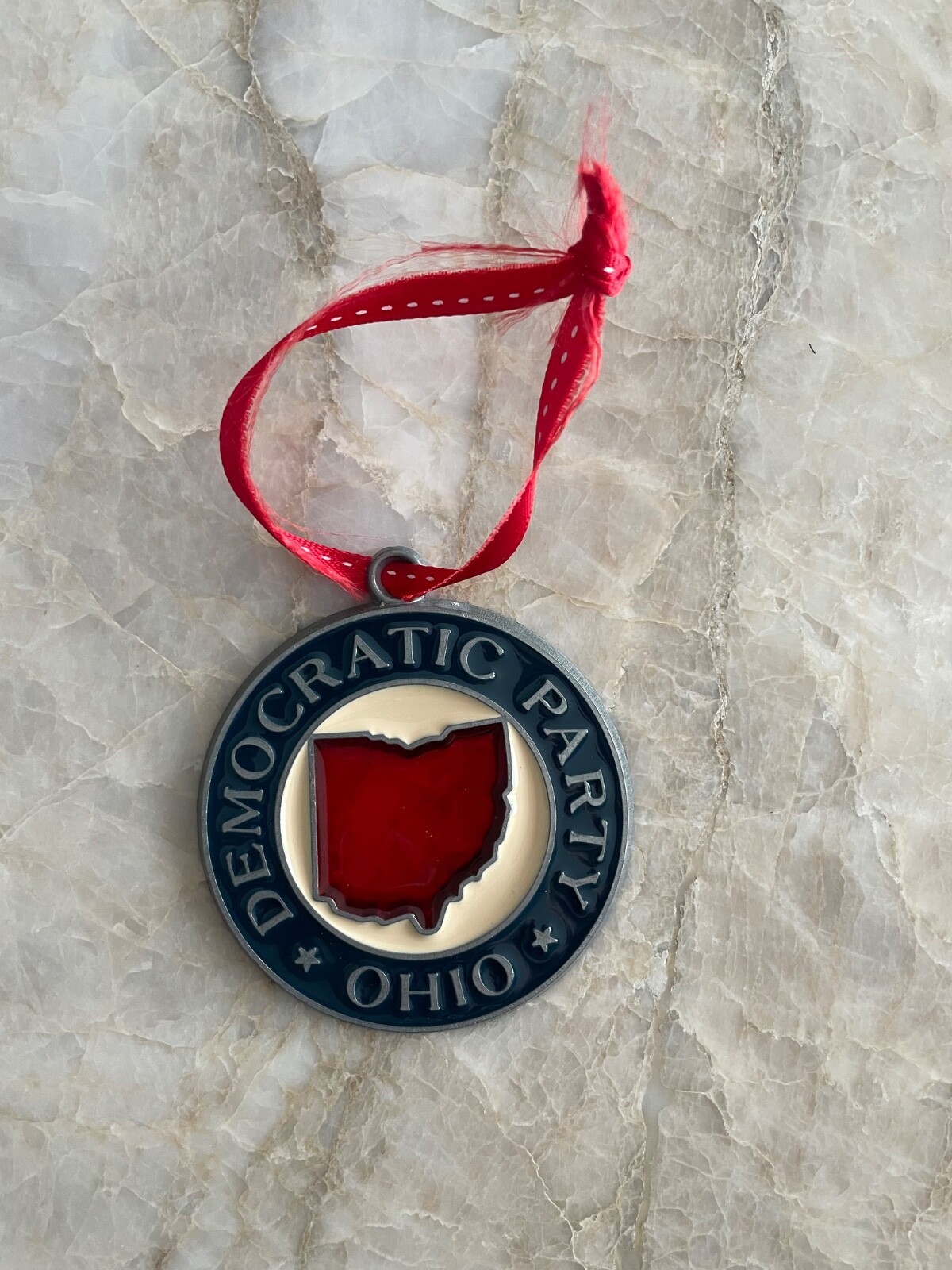 Neat stained glass ornament decoration Ohio Democratic Party Suncatcher