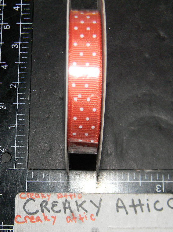 STAMPIN UP DUSTY DURANGO DOTS RIBBON GROSGRAIN 1/2 INCH WIDE # 774