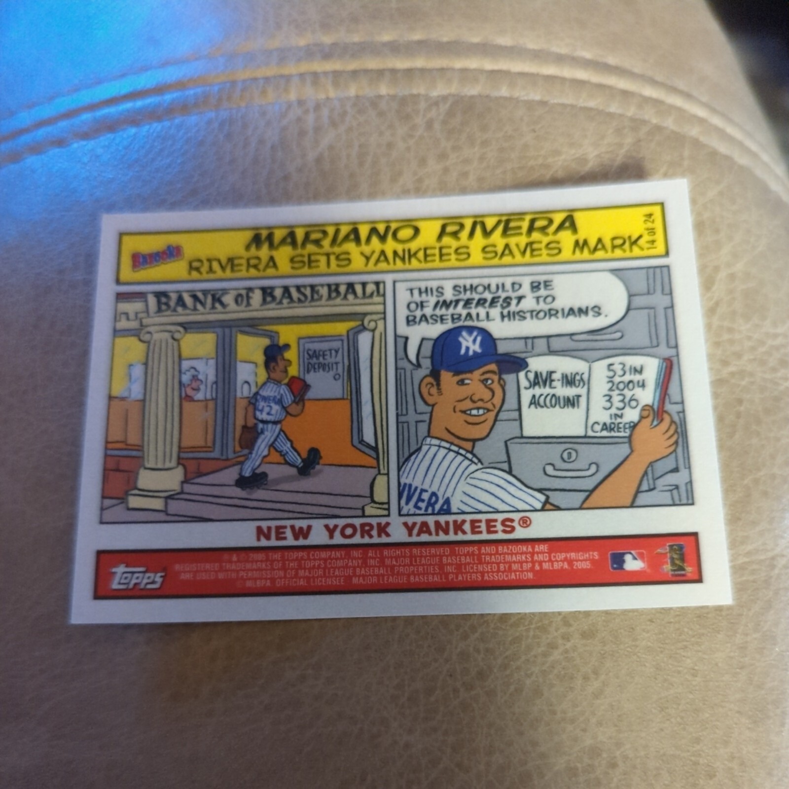 Mariano Rivera 2005 Bazooka Comics #14  New York Yankees