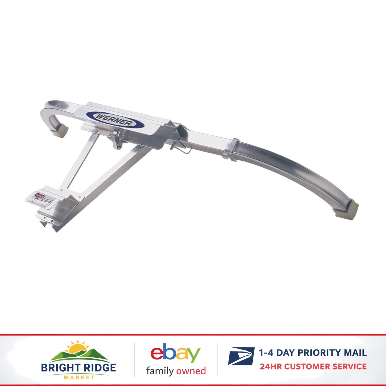 Versatile Ladder Stabilizer with Quick Release Attach Pins & 60" Maximum Height