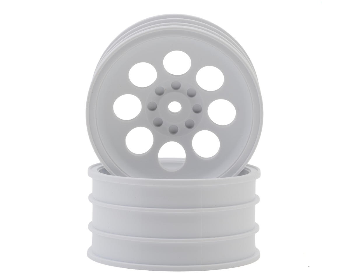 Kyosho Turbo Optima Mid SP 50mm Front 8-Hole Wheels (White) (2) [KYOOTH249W]