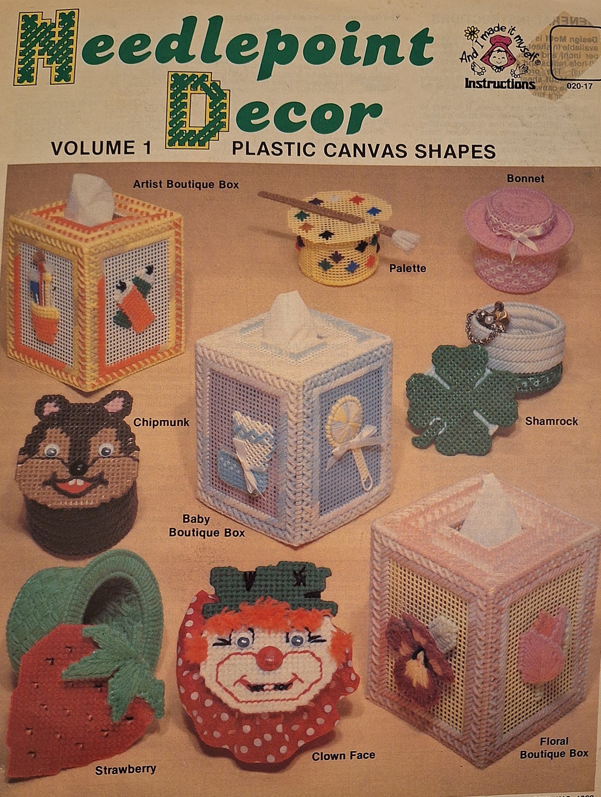 Needlepoint Decor Shapes- PLASTIC CANVAS Pattern - Volume 1 - Harold Mangelsen