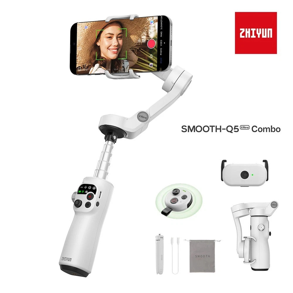 Zhiyun Smooth Q5 Ultra Combo Gimbal Stabilizer Phone 3-Axis Gimbal w/AI Tracking