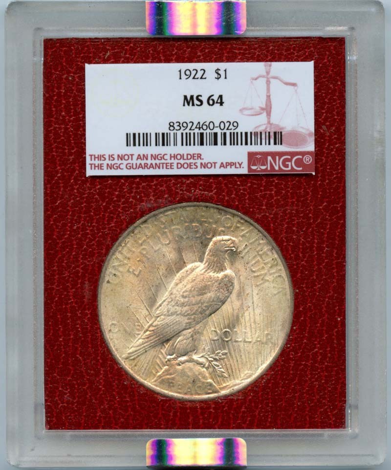 1922 Peace Dollar S$1 Paramount NGC MS64