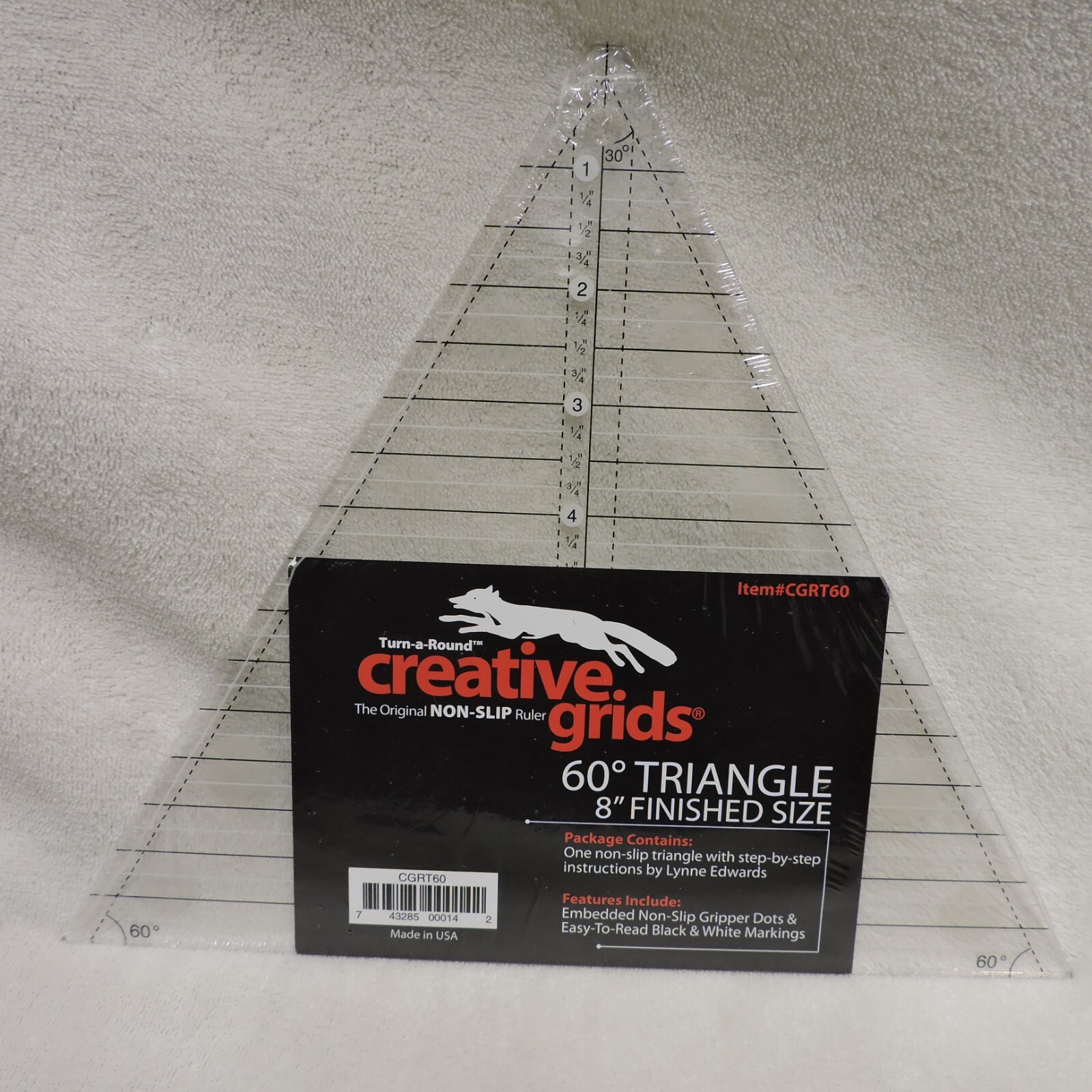 Creative Grids 60 Degree Triangle 8-1/2 - Sewing Quilting Ruler Templete CGRT60