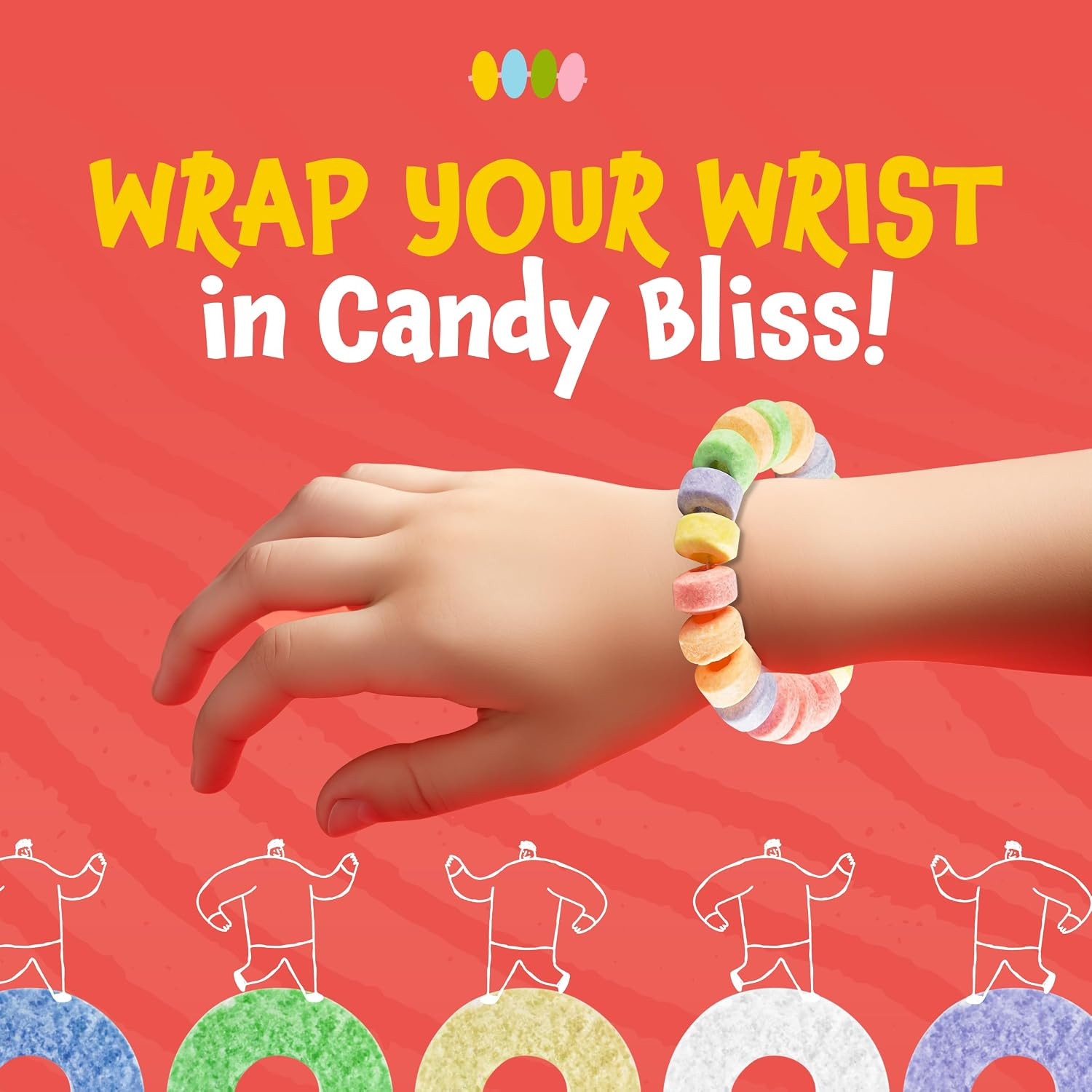 Candy Bracelets, Bulk Candy Individually Wrapped - 40 Count Pack | Halloween Can