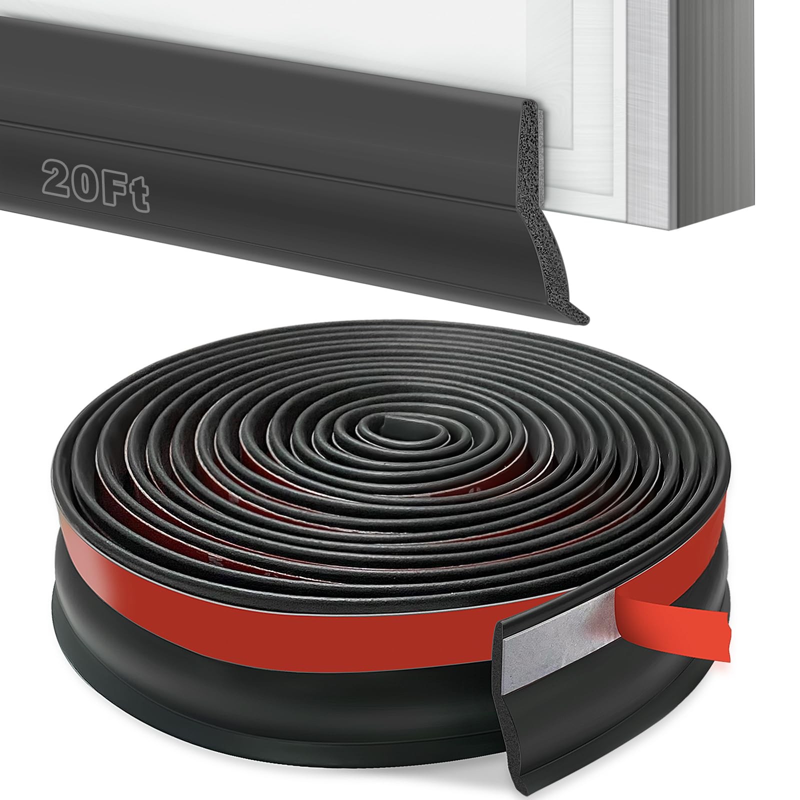 Garage Door Threshold Seals Bottom Rubber weatherproof Replacement