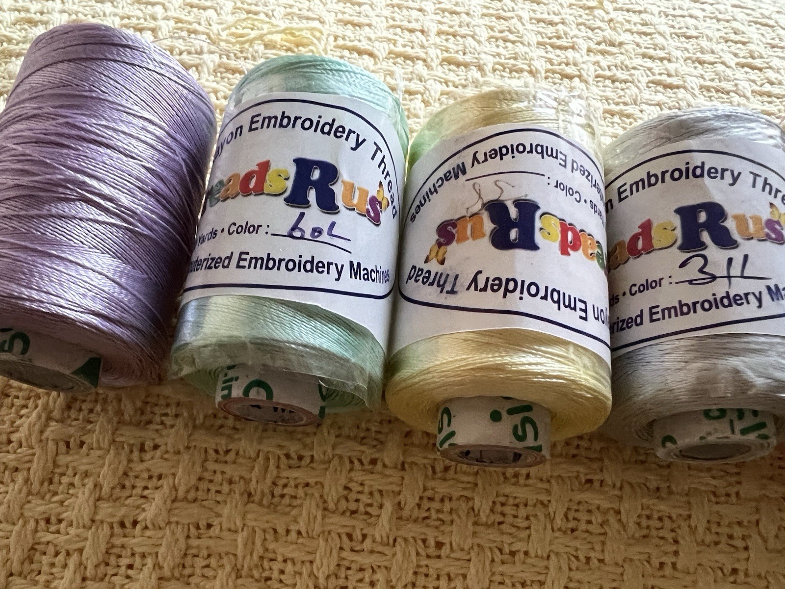 embroidery thread spools