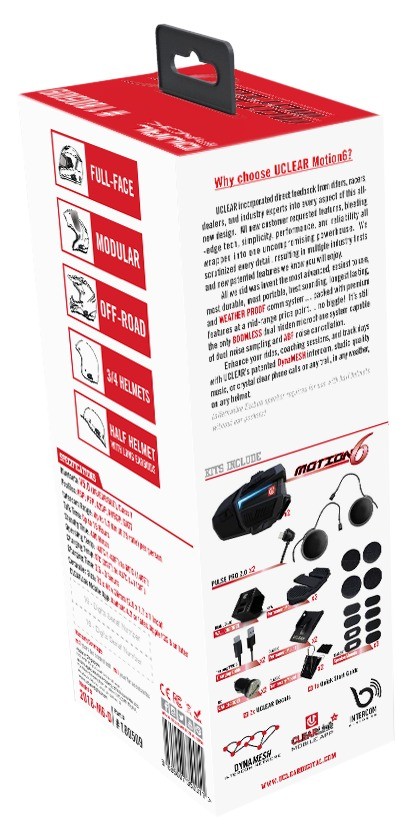 UCLEAR Motion 6 Dual Bluetooth Communicator System 180509