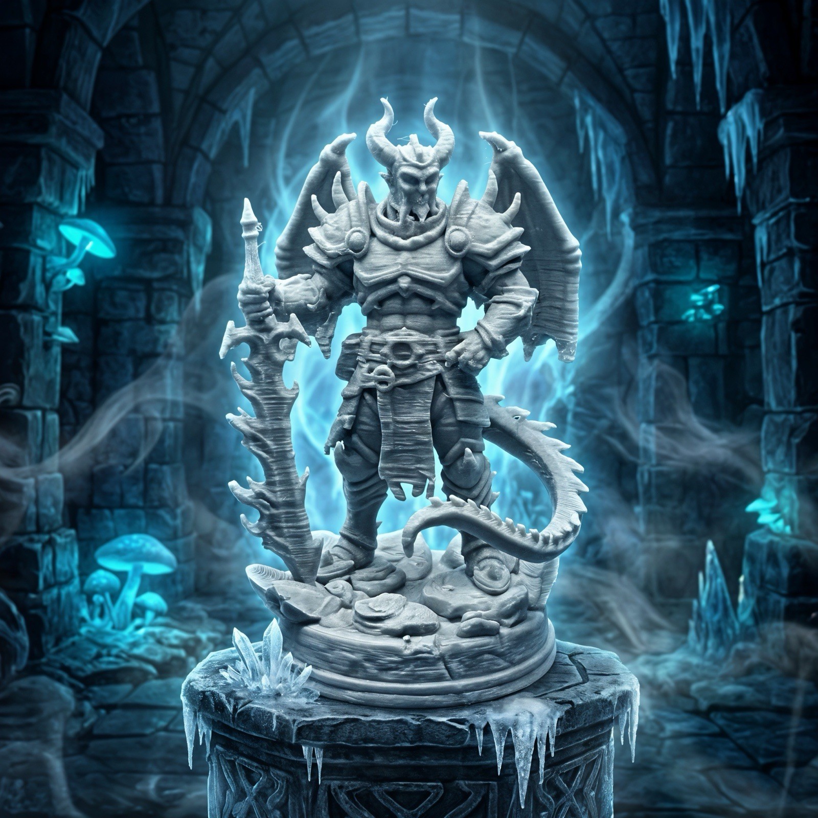 3D Printed | Demon Boss | D&D | Table Top |  3” Tall | I Print, You Paint