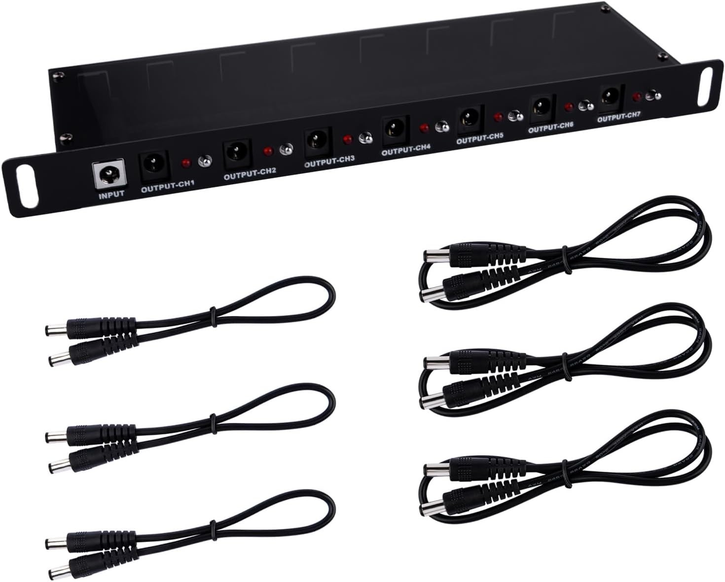 GeeekPi DC PDU Lite 7-CH 0.5U Rack-Mount Power Distribution Unit for DeskPi...