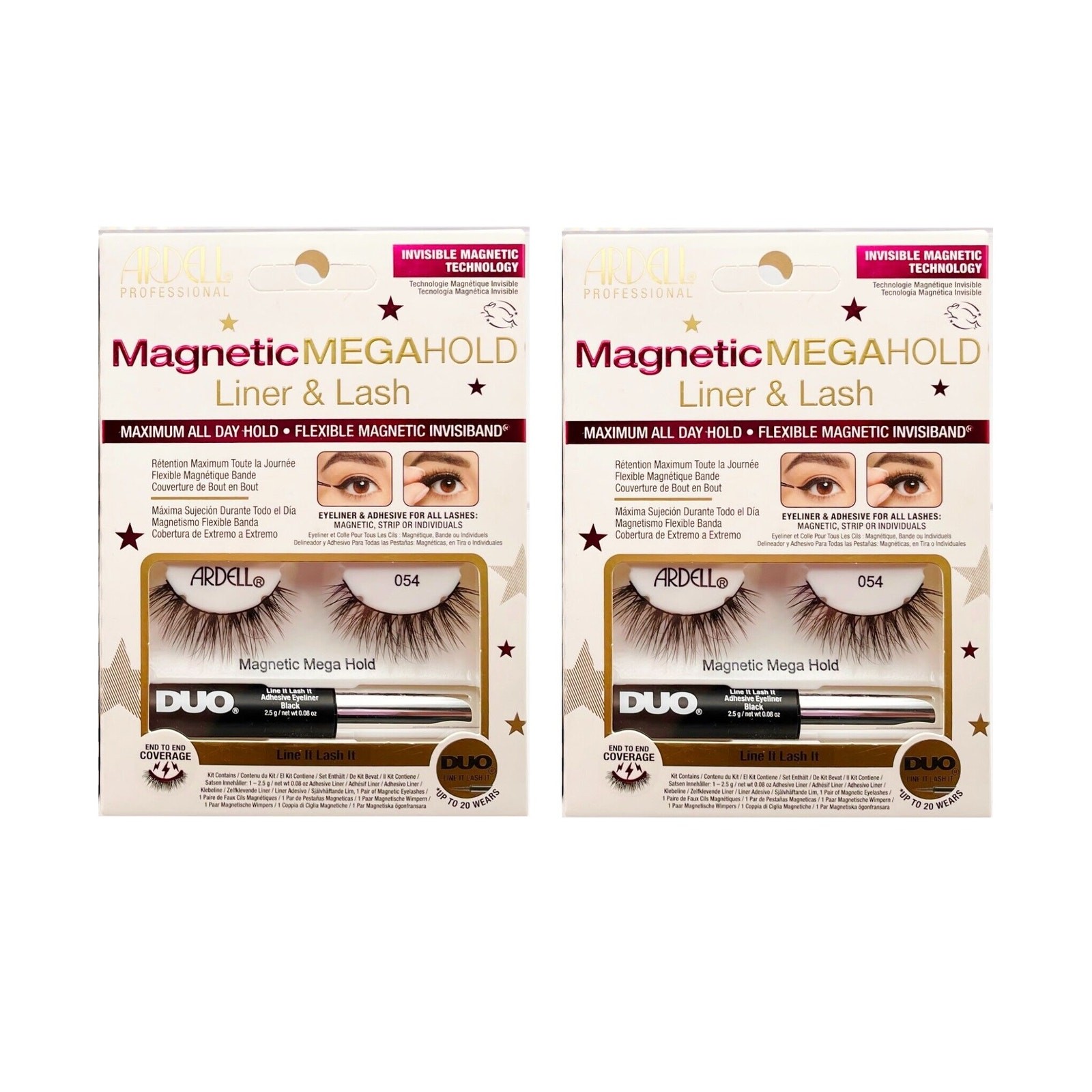 2 Pack Ardell Magnetic MegaHold Liquid & Lash All Day Hold 054