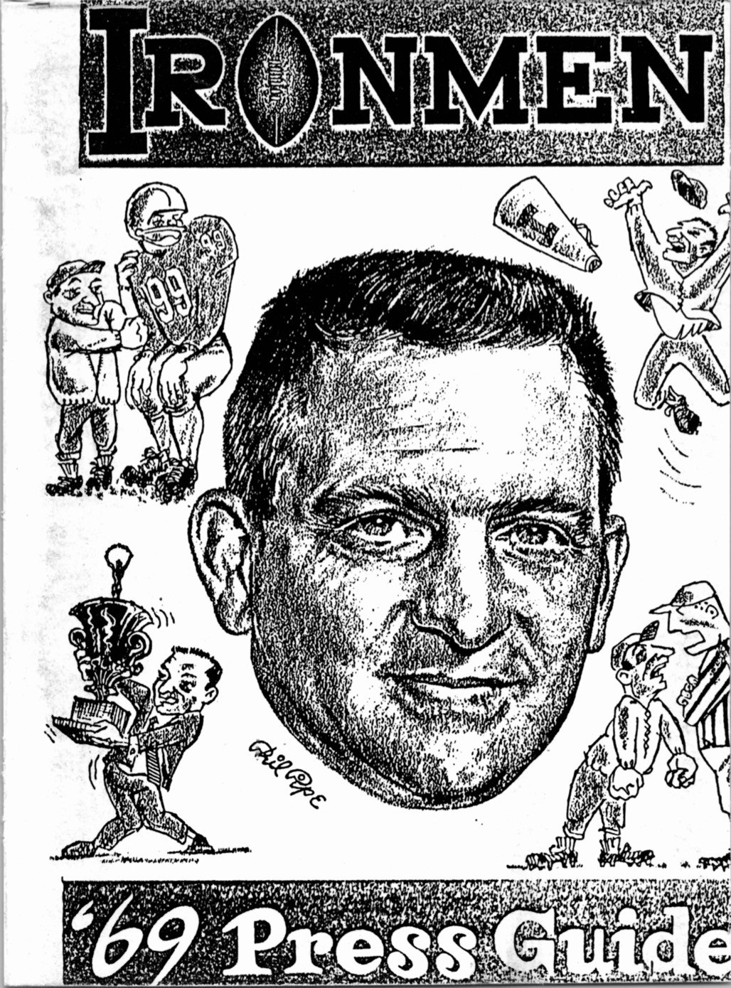 1969 Wheeling Ironmen , CFL UFL Football Team 60-page Media Guide Yearbook
