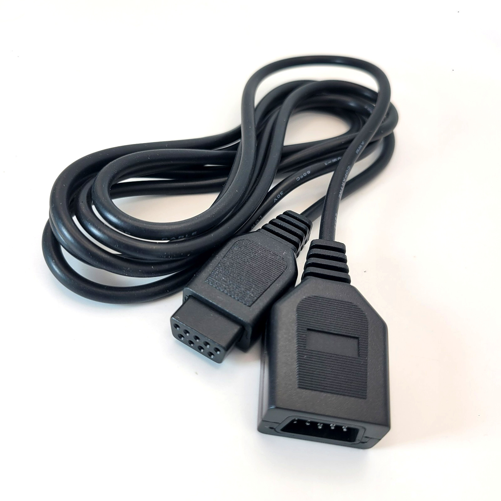 Atari 2600 / Sega Genesis Controller Extension Cable Cord (6 Feet) - Black